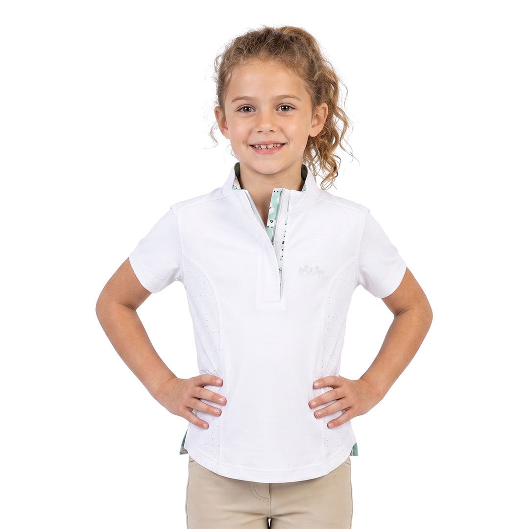 Equine Couture Girls Sheep Short Sleeves Competition Shirt