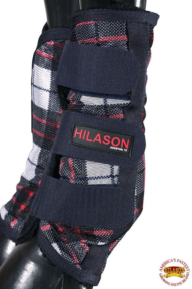 Medium Hilason Horse Fly Boots Uv Protection Fleece Lined 4 Pack Plaid