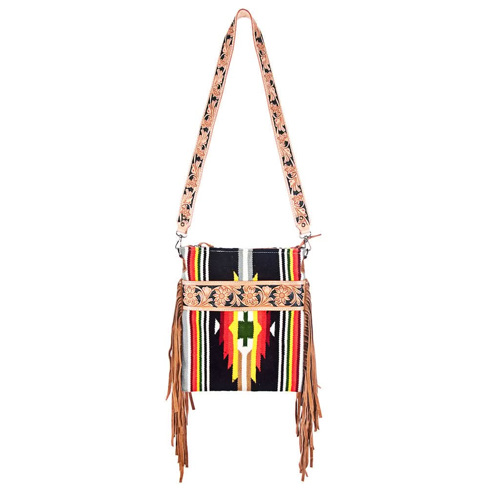 American Darling Cross Body Hand Tooled Saddle Blanket Genuine Leather Women Bag Western Handbag Purse