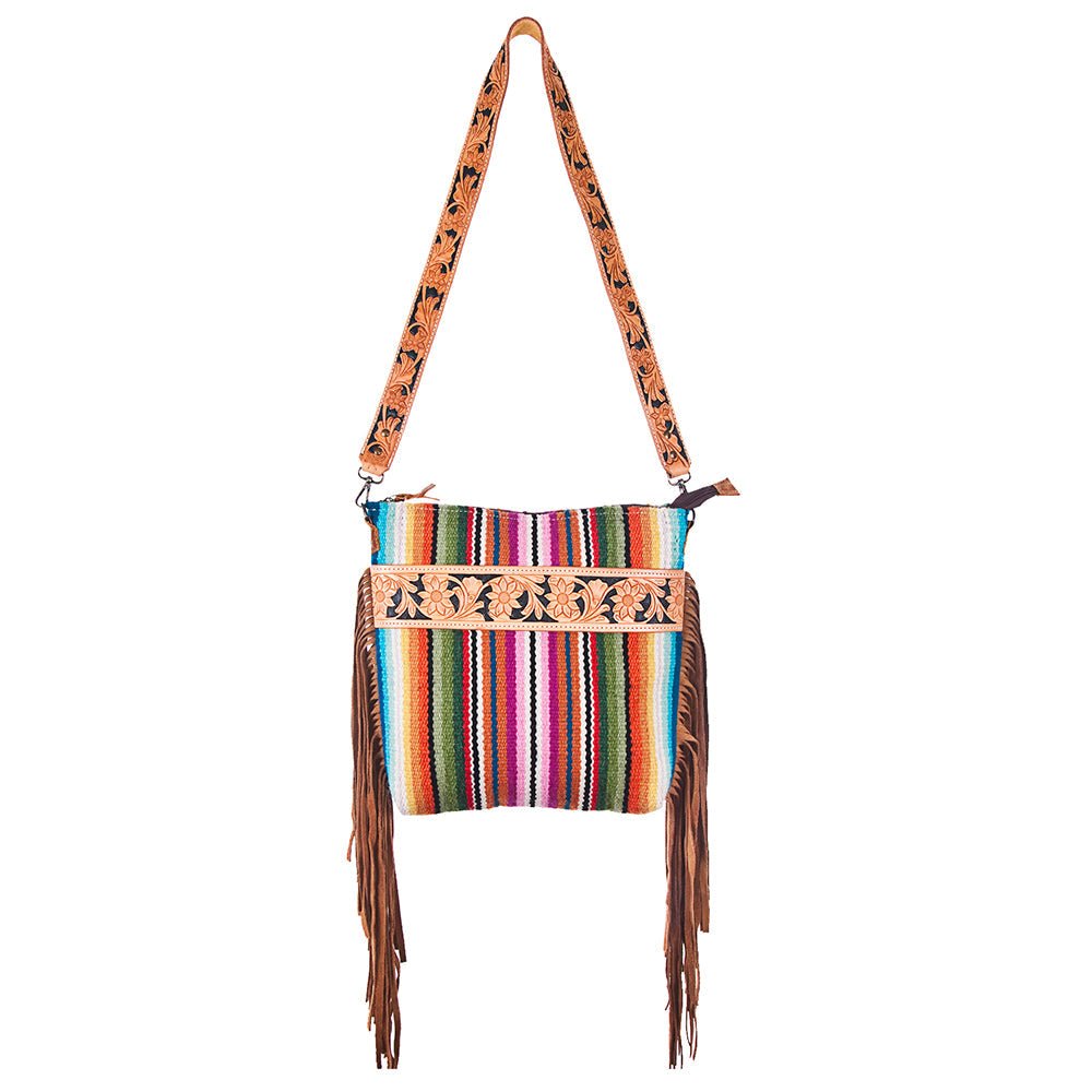 American Darling Large Crossbody Hand Tooled Saddle Blanket Genuine Leather Women Bag Western Handbag Purse