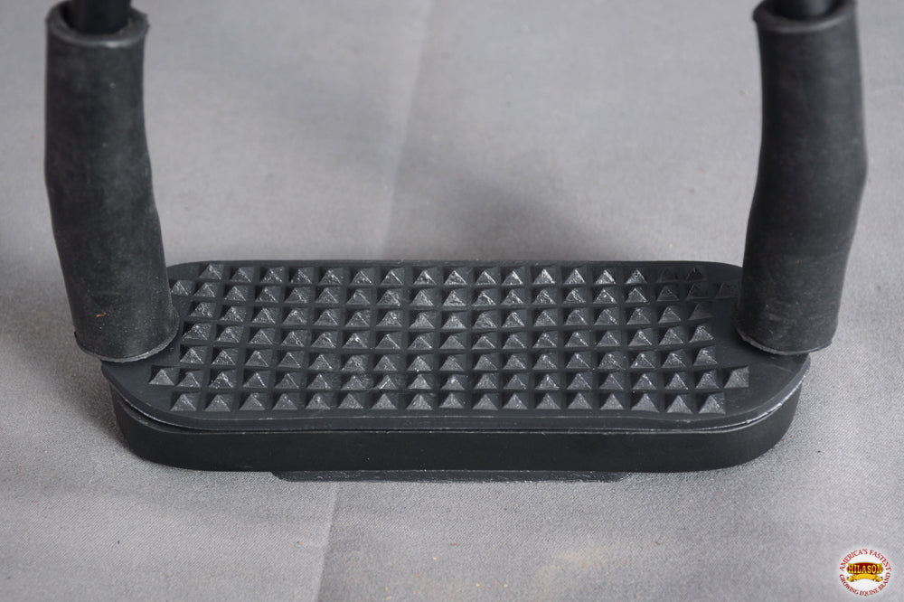 3 In Neck Hilason Western Slanted Stainless Steel rubber Pad Flex Stirrups Black