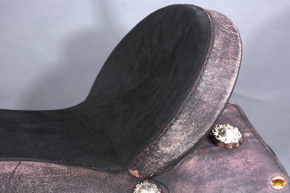 HILASON Western Horse American Leather Flex Tree Trail Saddle Dark Brown