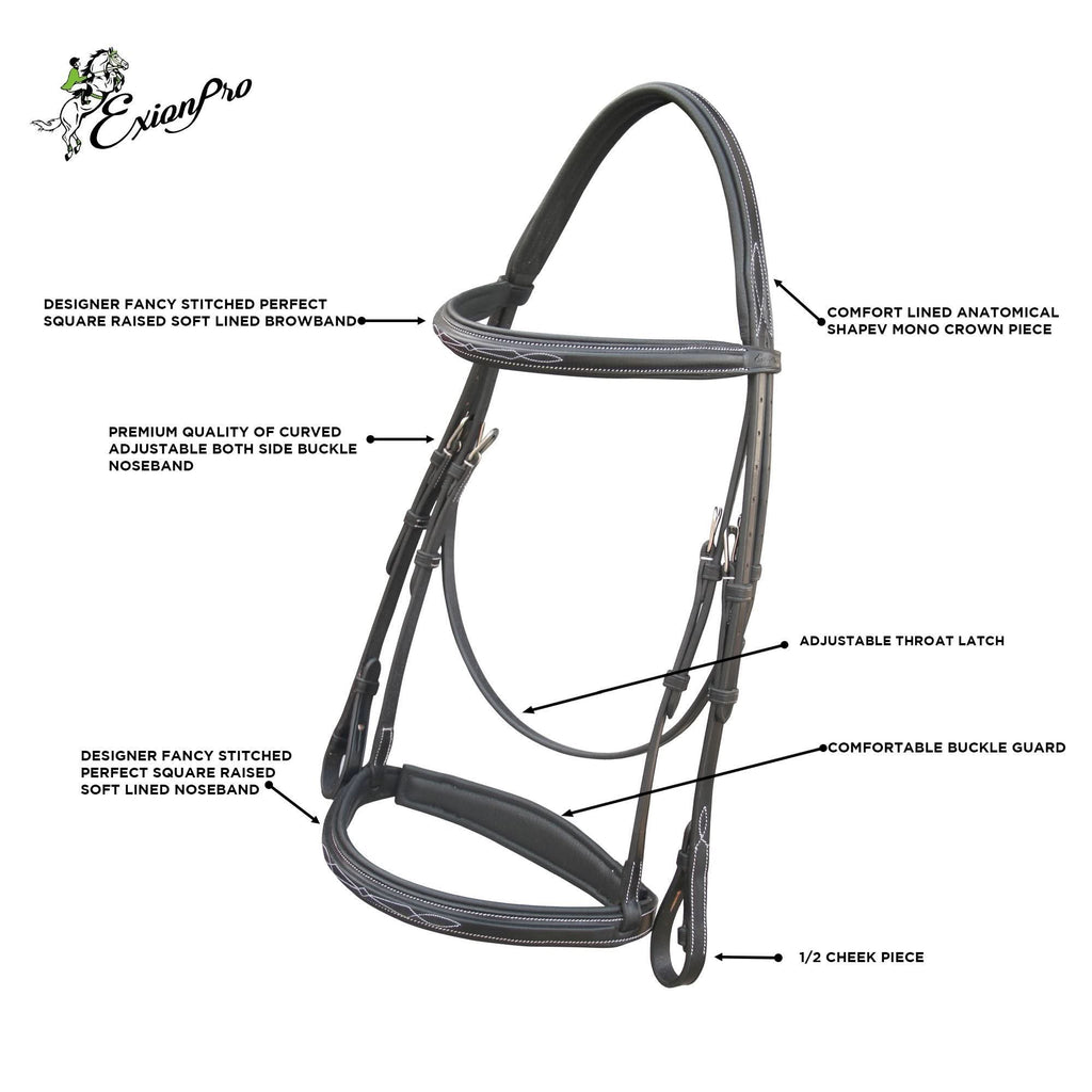 Replacement Noseband of ExionPro Thin Noseband Padded Hunter Bridle