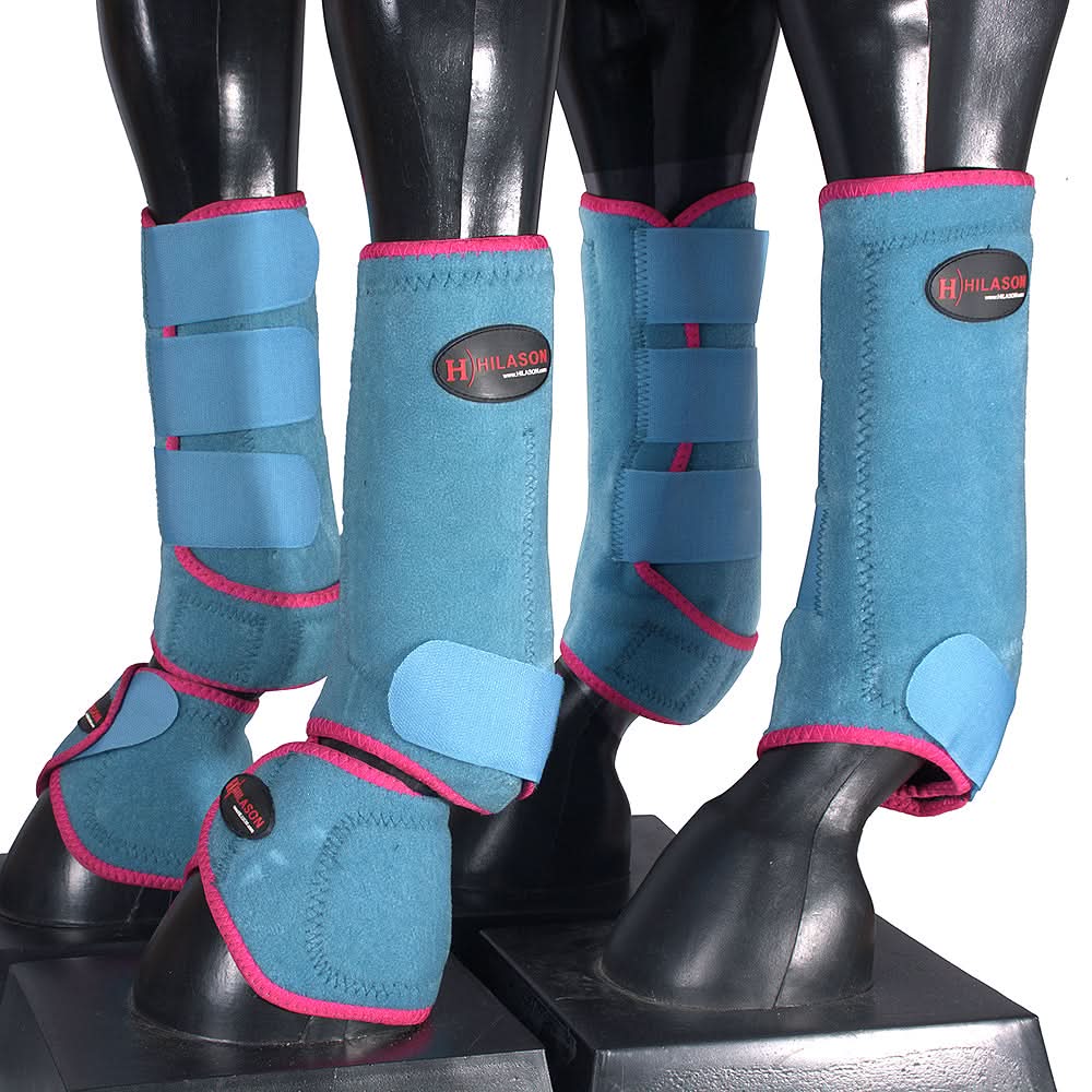 HILASON L M S Horse Front Rear Hind Leg Sport Boots & Bell Boots 6 Pack