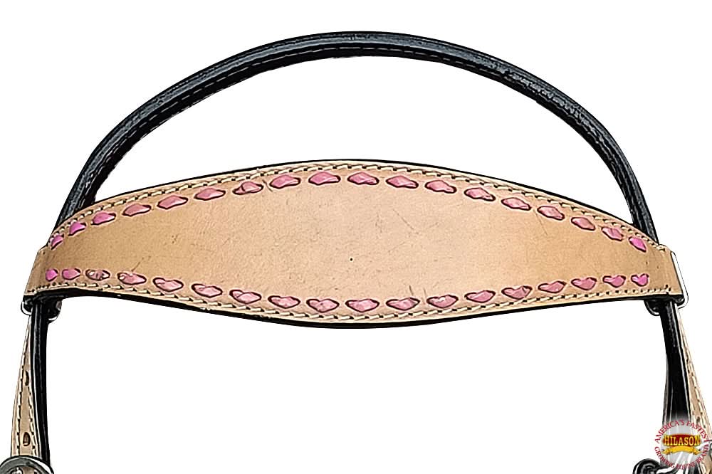 Western Horse Bridle Headstall Tack Tan American Leather Hilason