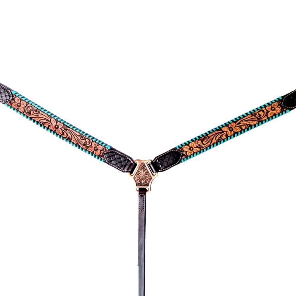 HILASON Western Horse Headstall Breast Collar Spur Strap Set American Leather