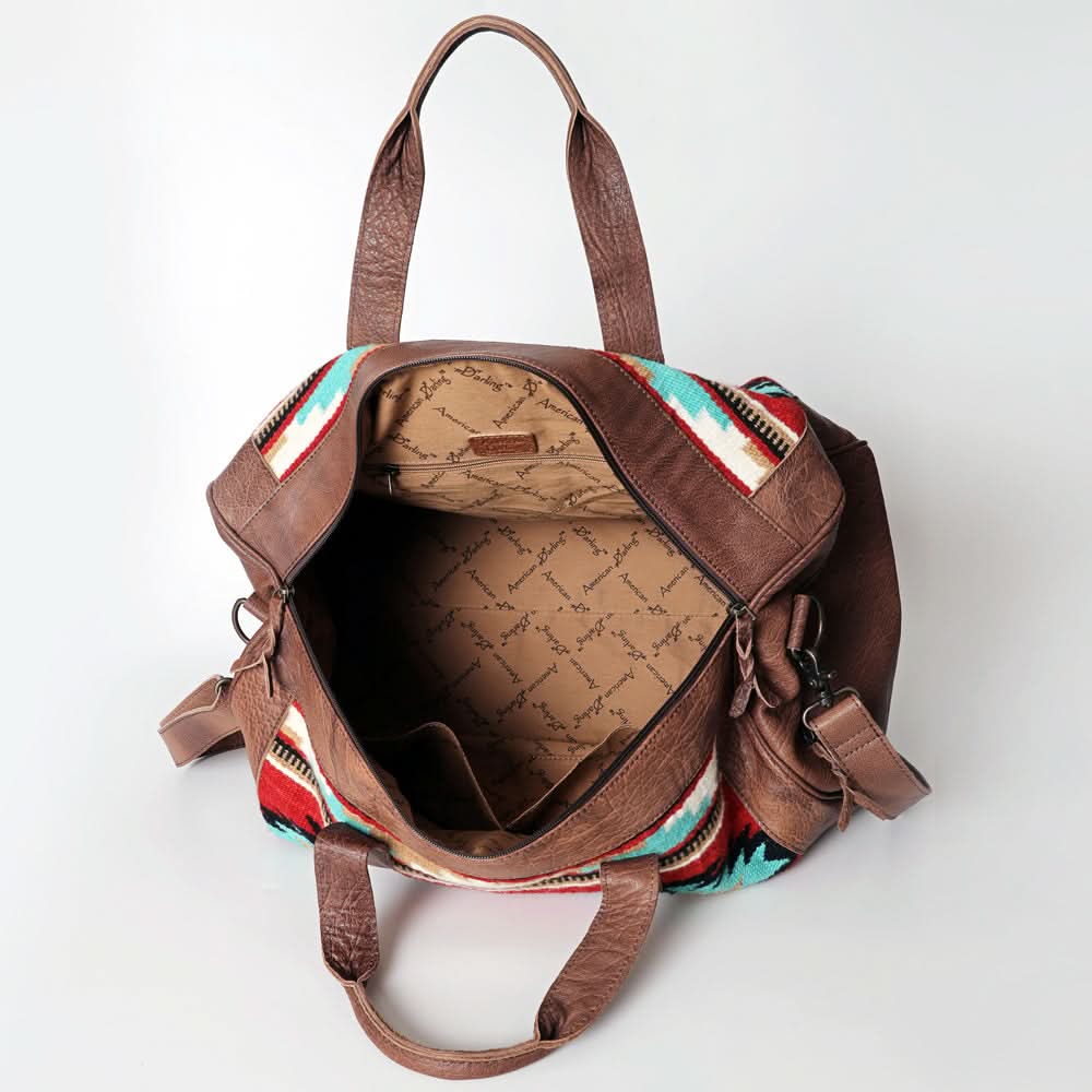 American Darling Duffel Hair On Genuine Leather Women Bag Western Handbag Purse