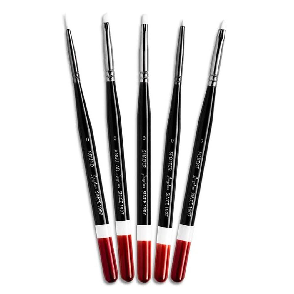 Angelus Micro Detail Paint Brush Set With 5 Brushes