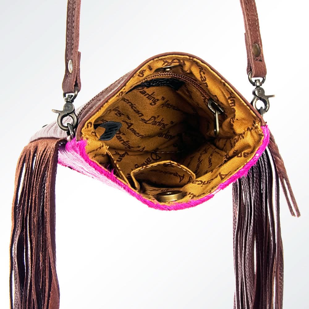 American Darling Cross Body Hair On Genuine Leather Women Bag Western Handbag Purse