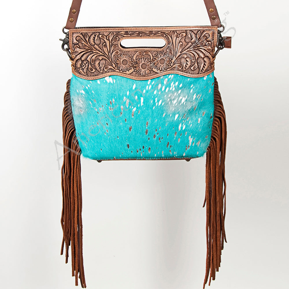 American Darling Clutch Hand Tooled Saddle Blanket Fabric Genuine Leather Western Women Bag Handbag Purse | Purses for Cute