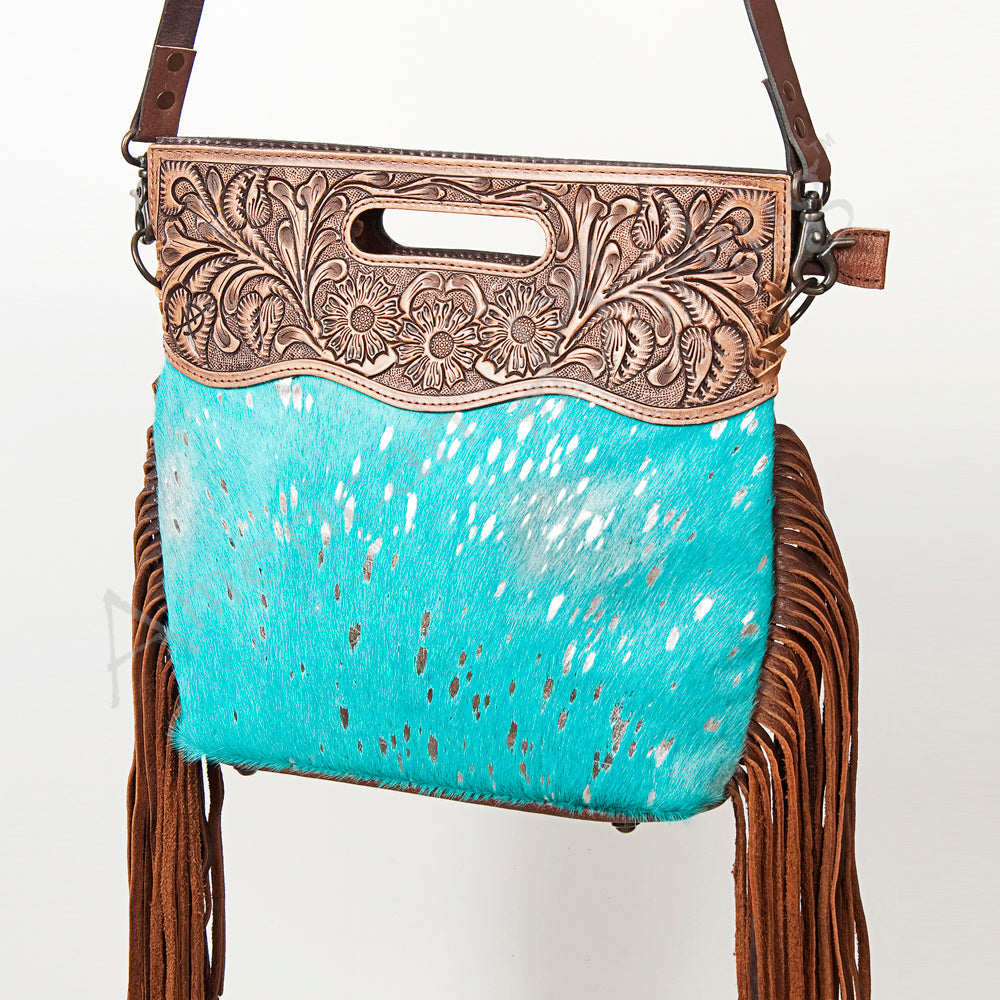 American Darling Clutch Hand Tooled Saddle Blanket Fabric Genuine Leather Western Women Bag Handbag Purse | Purses for Cute