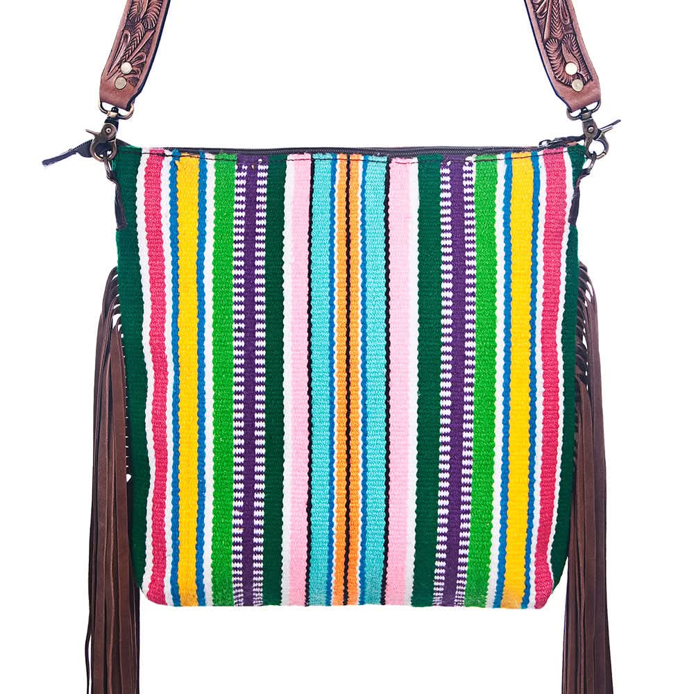 American Darling ADBGZ105R Signature Crossbody Hand Tooled Saddle Blanket Genuine Leather Women Bag Western Handbag Purse