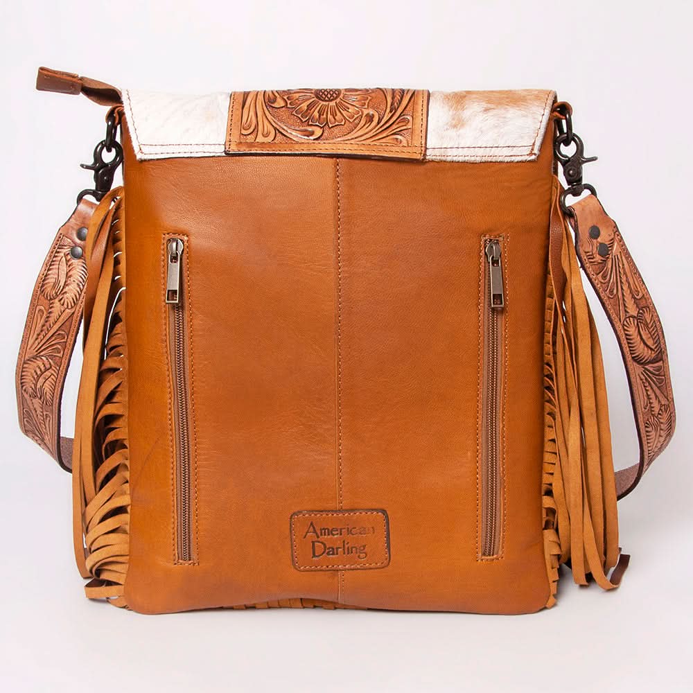 American Darling Cross Body I Hand Tooled Hair On Genuine Leather Women Bag Western Handbag Purse
