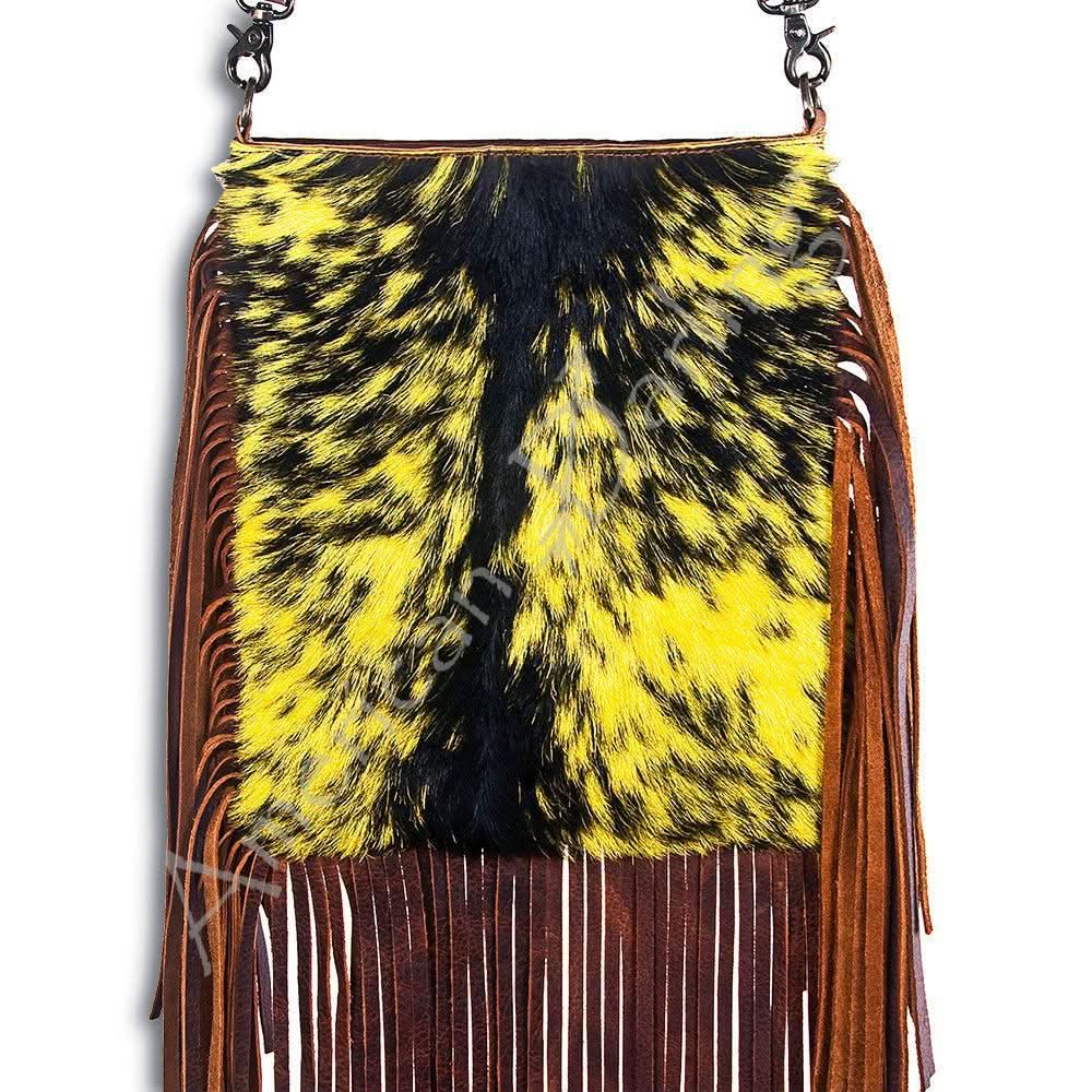 American Darling ADBGZ152 Large Crossbody Hair-On Genuine Leather Women Bag Western Handbag Purse