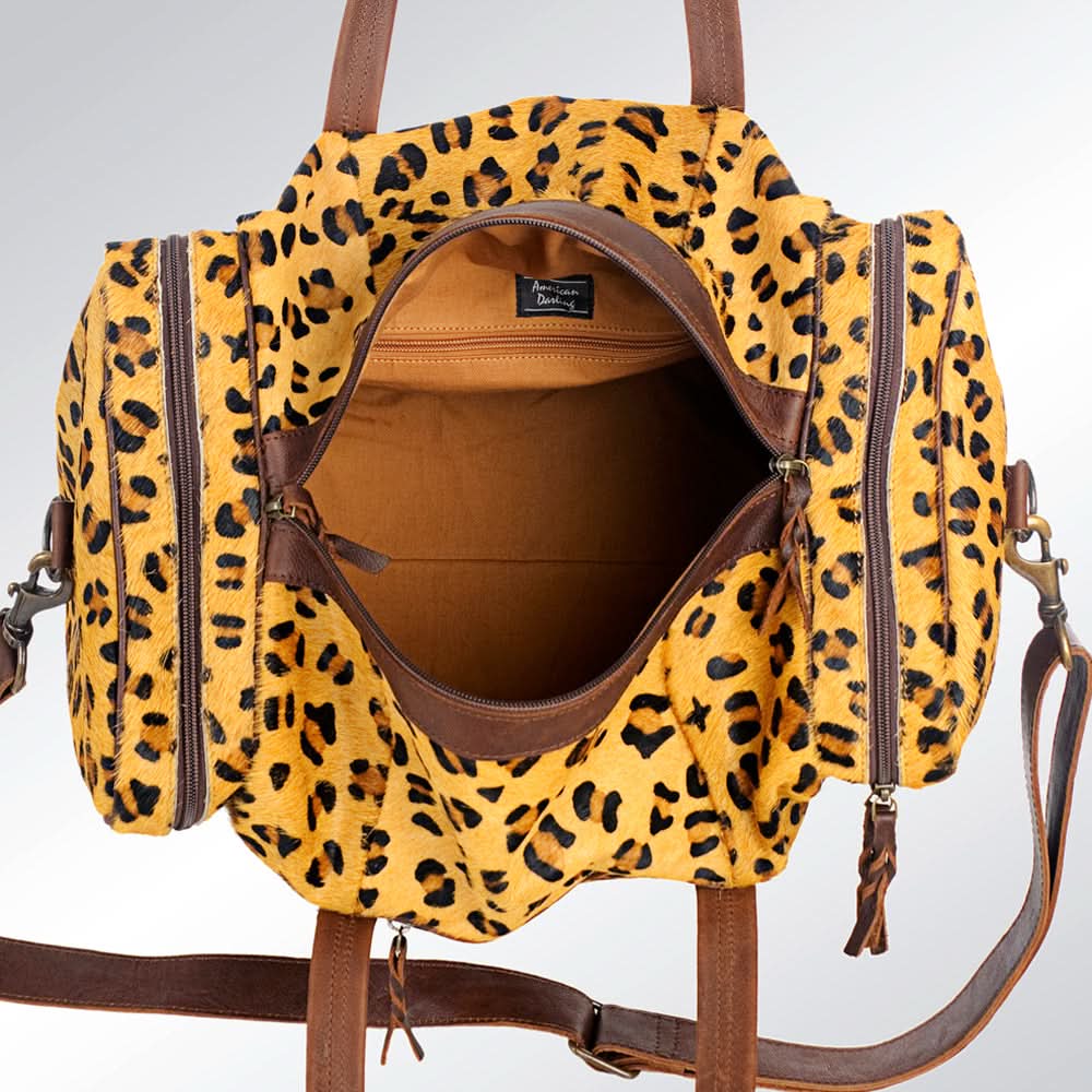 American Darling Duffel Hair On Genuine Leather Women Bag Western Handbag Purse