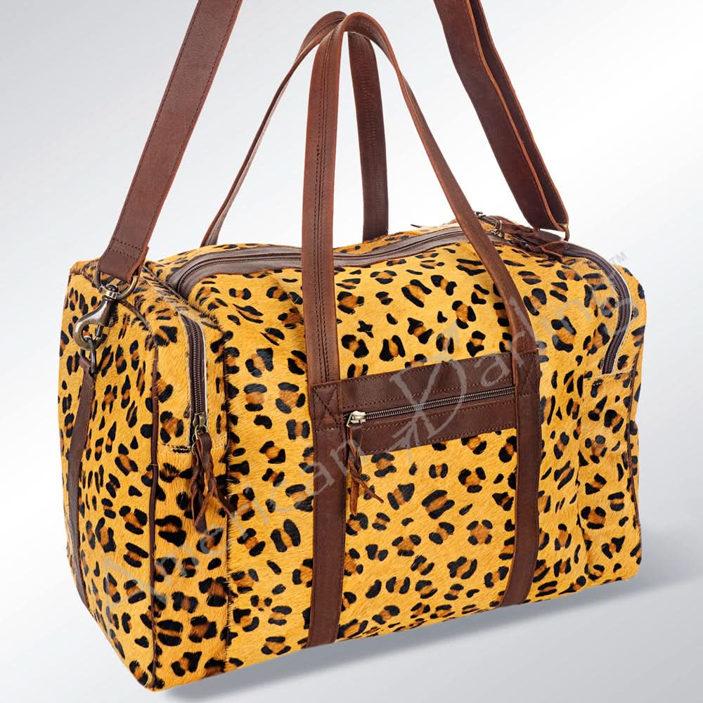 American Darling Duffel Hair On Genuine Leather Women Bag Western Handbag Purse