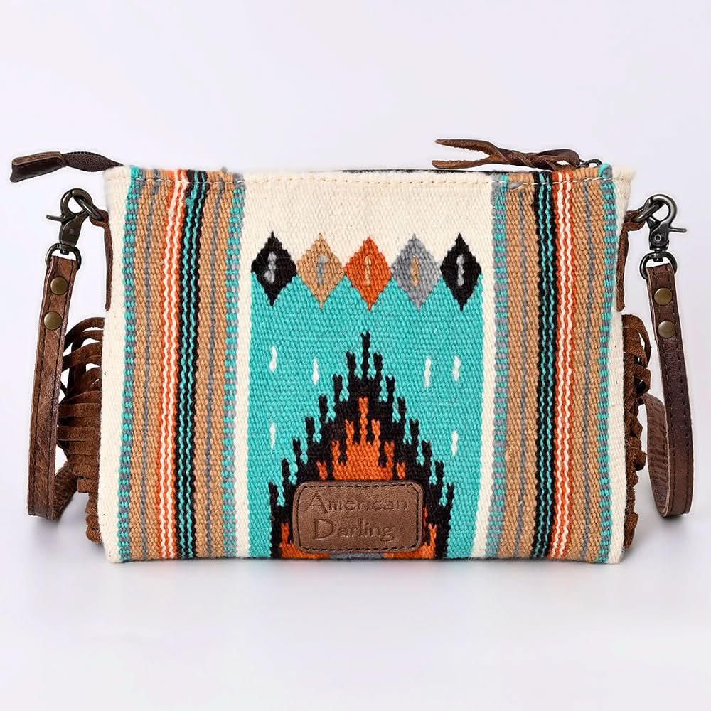 American Darling Saddle Blanket Genuine Leather Women Bag Western Handbag Purse