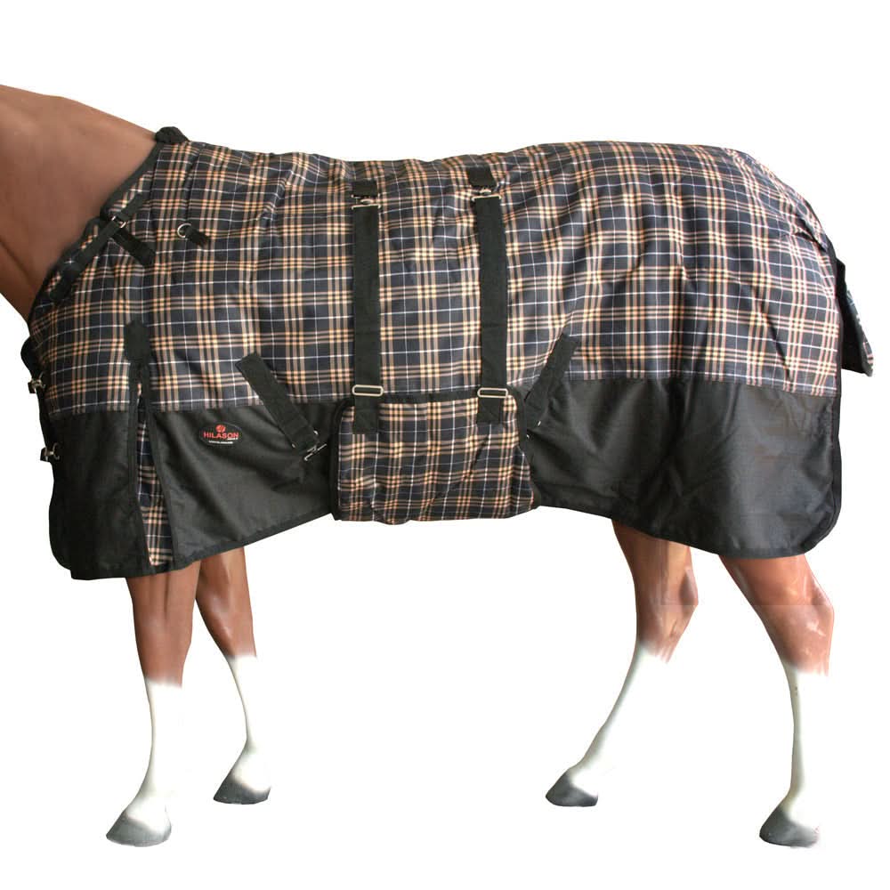66"- 84" Hilason 1200D Winter Waterproof Turnout Horse Blanket Belly Wrap