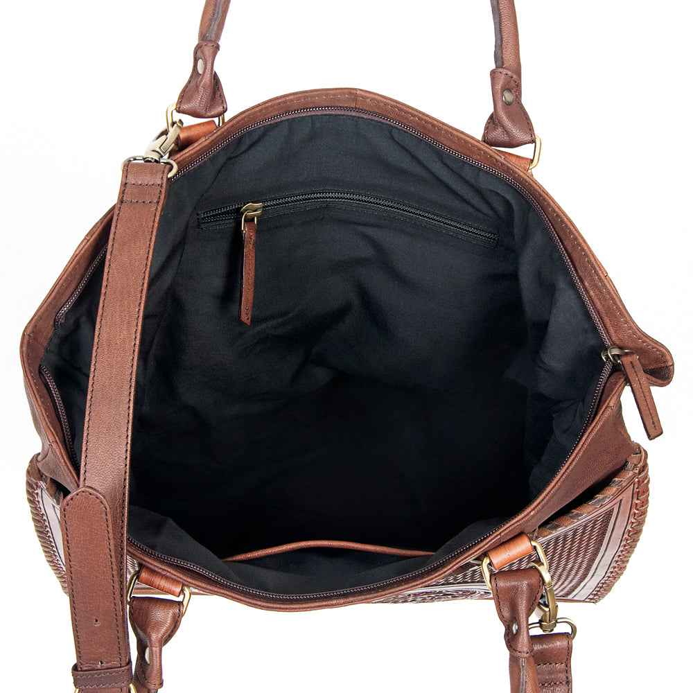 American Darling ADBGI114 Tote Hand Tooled Genuine Leather Women Bag Western Handbag Purse