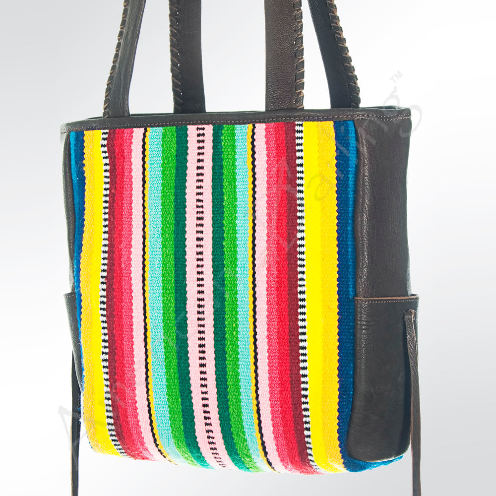 American Darling ADBGZ194F15 Tote Saddle Blanket Genuine Leather Women Bag Western Handbag Purse