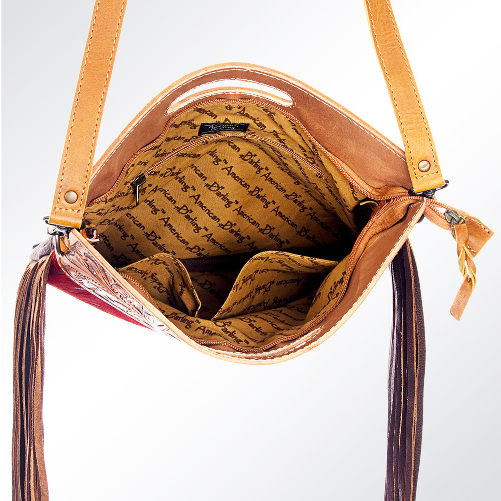 American Darling Clutch Hand Tooled Saddle Blanket Fabric Genuine Leather Western Women Bag Handbag Purse | Purses for Cute