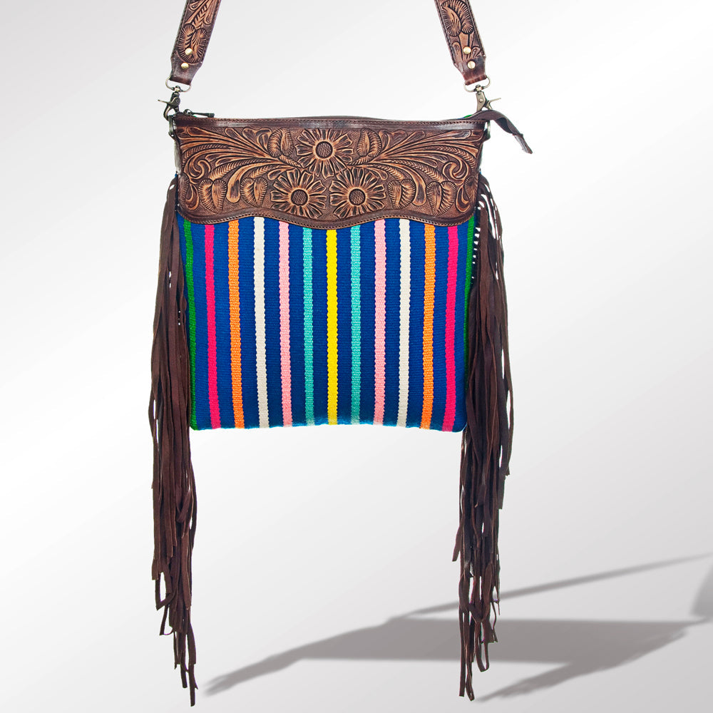 American Darling ADBGZ244 Signature Crossbody Hand Tooled Saddle Blanket Genuine Leather Women Bag Western Handbag Purse