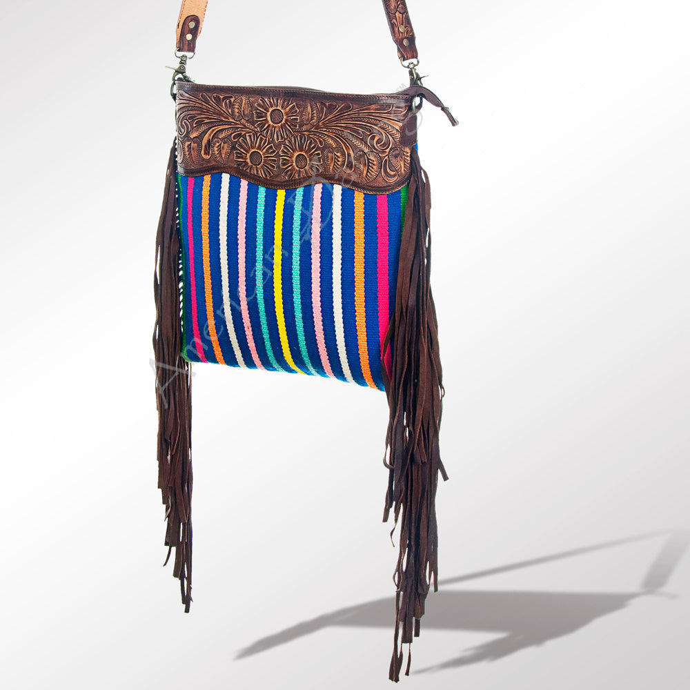 American Darling ADBGZ244 Signature Crossbody Hand Tooled Saddle Blanket Genuine Leather Women Bag Western Handbag Purse