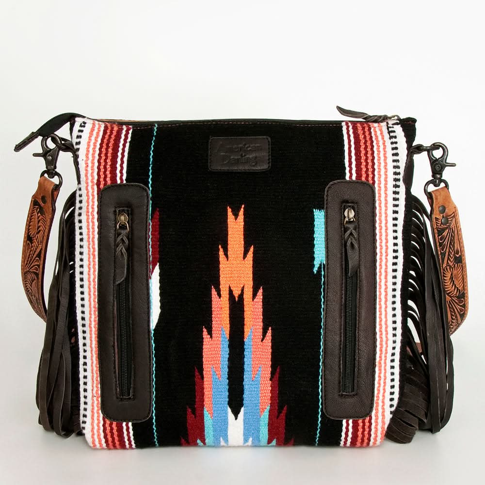 American Darling Signature Crossbody Hand Tooled Saddle Blanket Genuine Leather Women Bag Western Handbag Purse