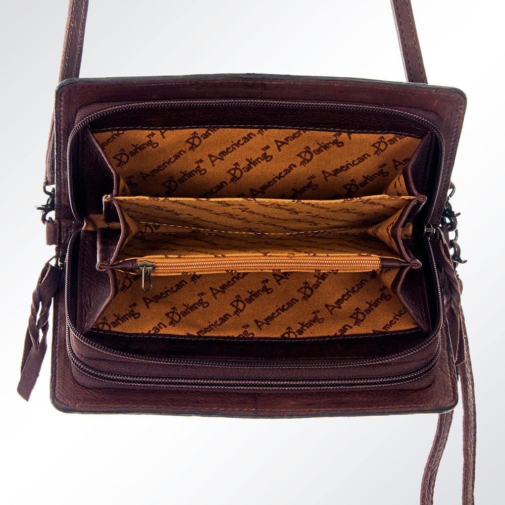 American Darling ADBG558 Wallet Hand Tooled Genuine Leather Women Bag Western Handbag Purse