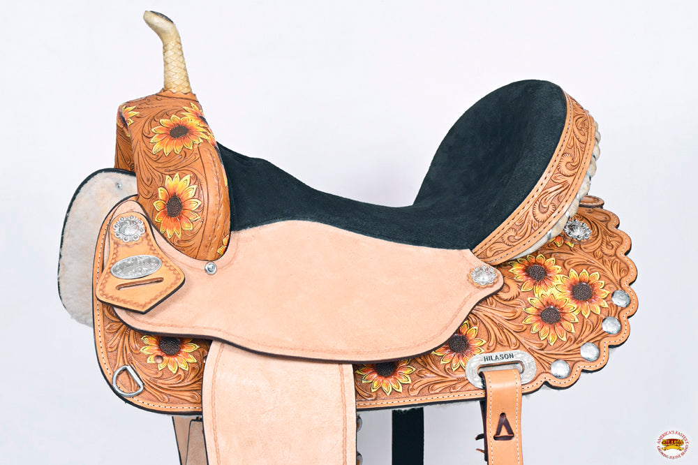 Flex Tree Western Horse Saddle Hilason American Leather Trail Barrel