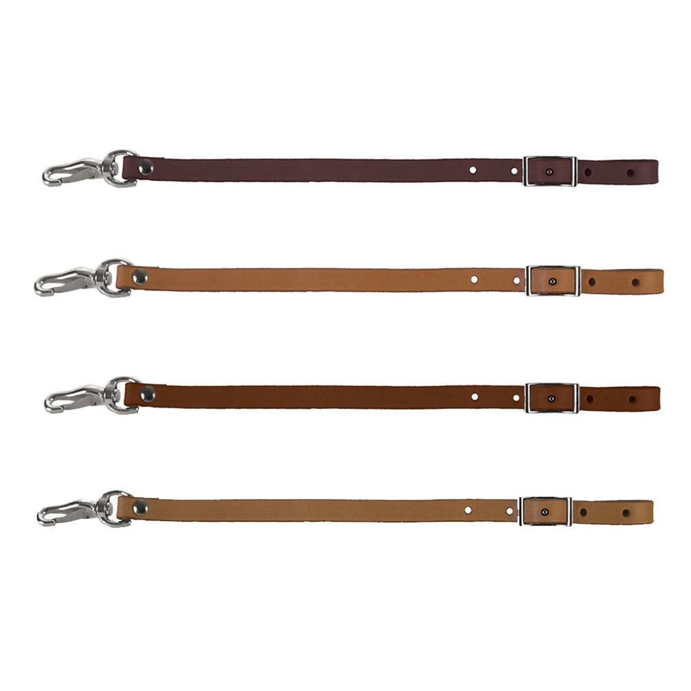 1/2 In X 18 In Hilason Horse Leather Back Cinch Connector Strap W/ Snap