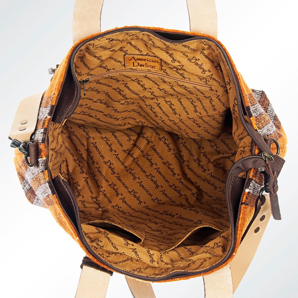 American Darling ADBG573D1 Tote Saddle Blanket Genuine Leather Women Bag Western Handbag Purse