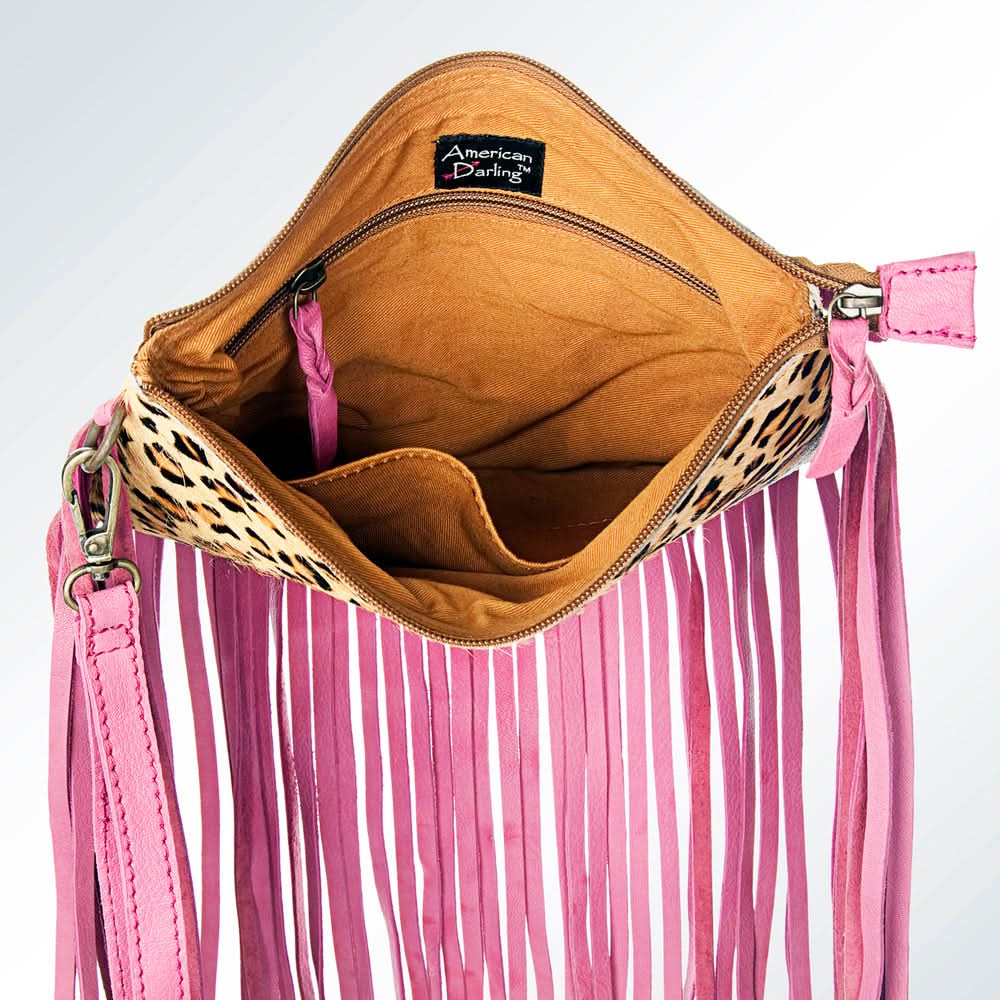 American Darling ADBGZ264CHE Small Crossbody Hair-On Genuine Leather Women Bag Western Handbag Purse