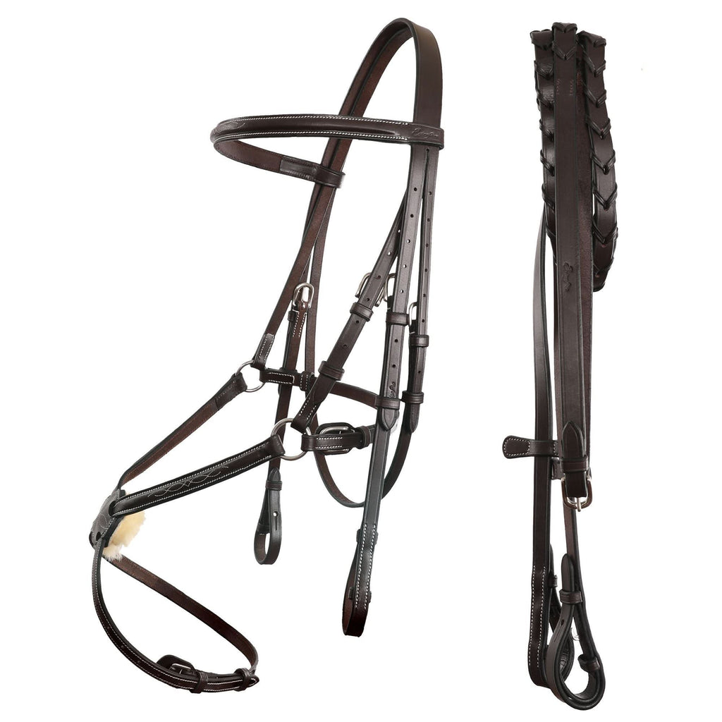 ExionPro Traditional Figure 8 Bridle With Laced Reins