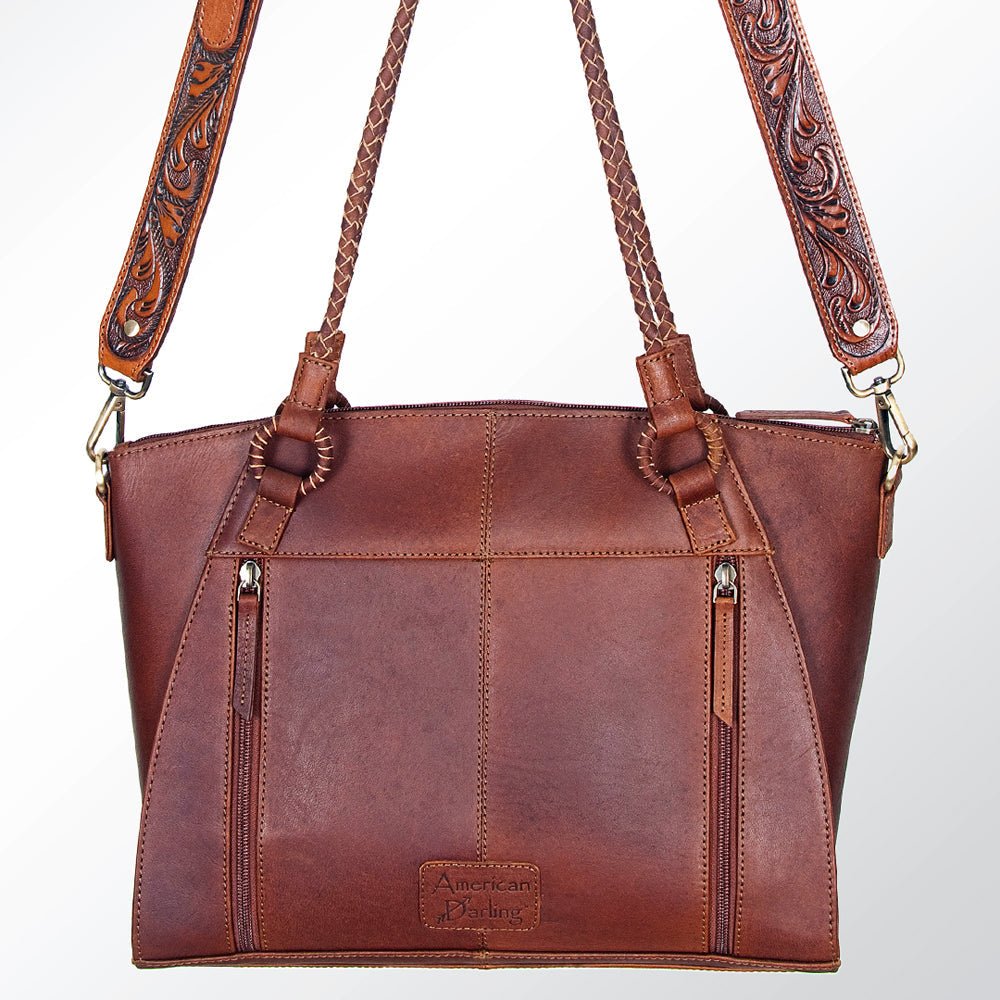 American Darling Tote Hand Tooled Genuine Leather Women Bag Western Handbag Purse