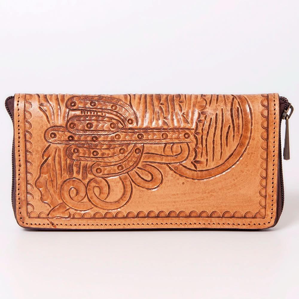 American Darling ADBGZ286 Wallet Hand Tooled Genuine Leather Women Bag Western Handbag Purse