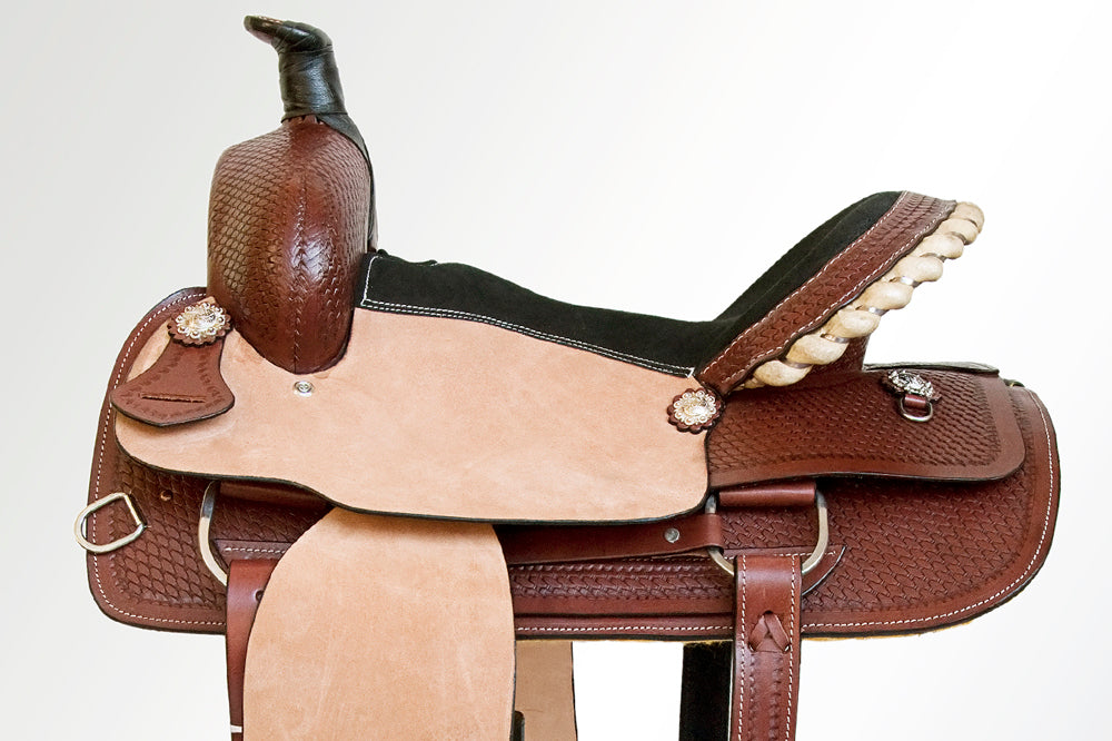 Comfytack Western Horse Ranch Roping Cowboy Saddle Genuine Leather Tack Set Brown/Tan