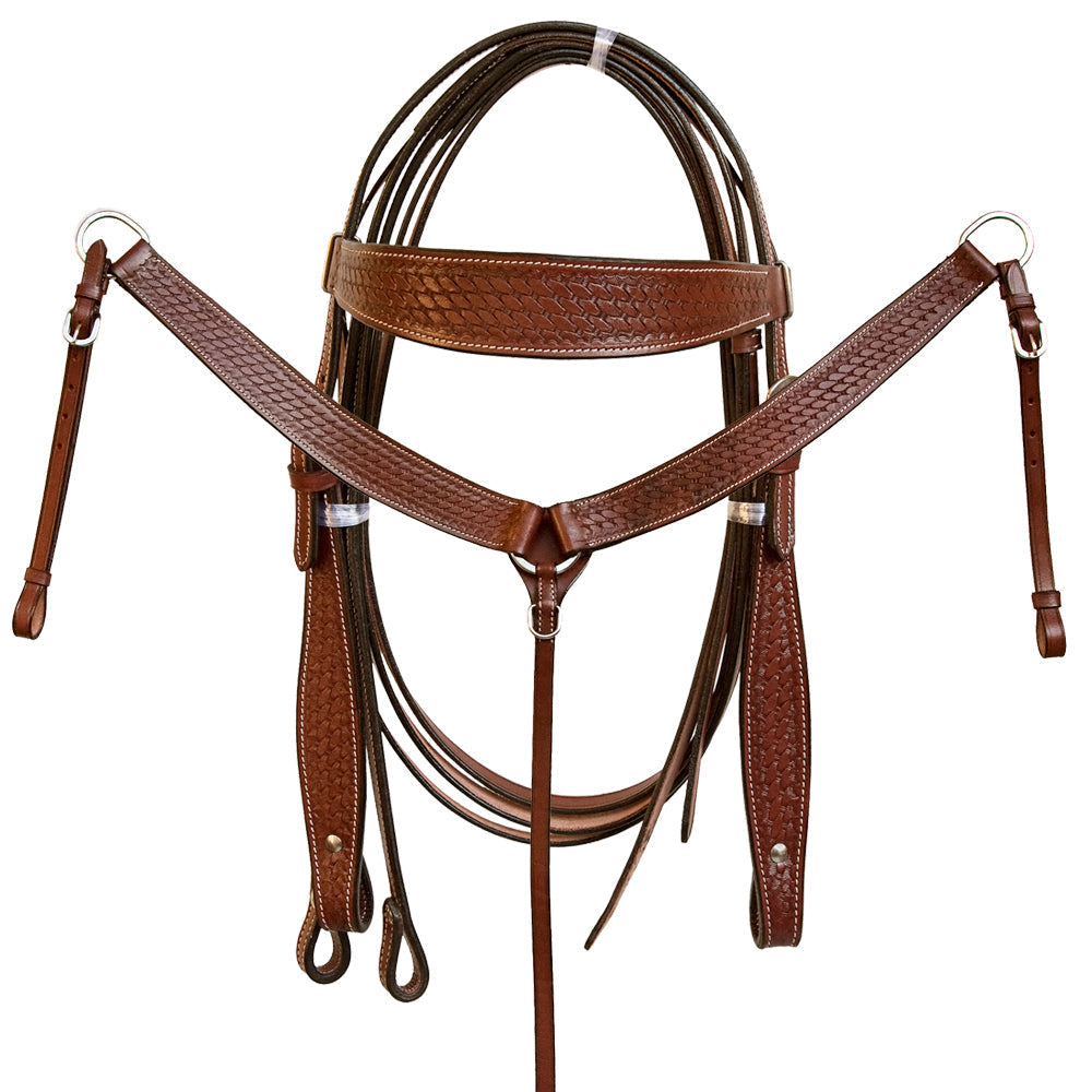 Comfytack Western Horse Ranch Roping Cowboy Saddle Genuine Leather Tack Set Brown/Tan