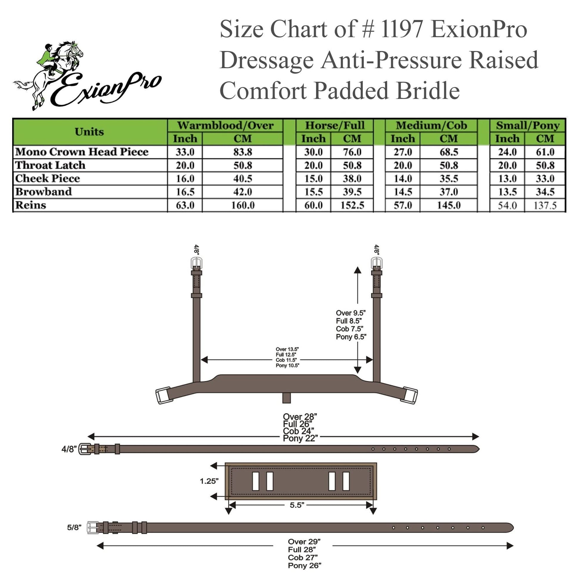 Replacement Noseband of ExionPro 'Ursa' Anatomic Dressage Bridle