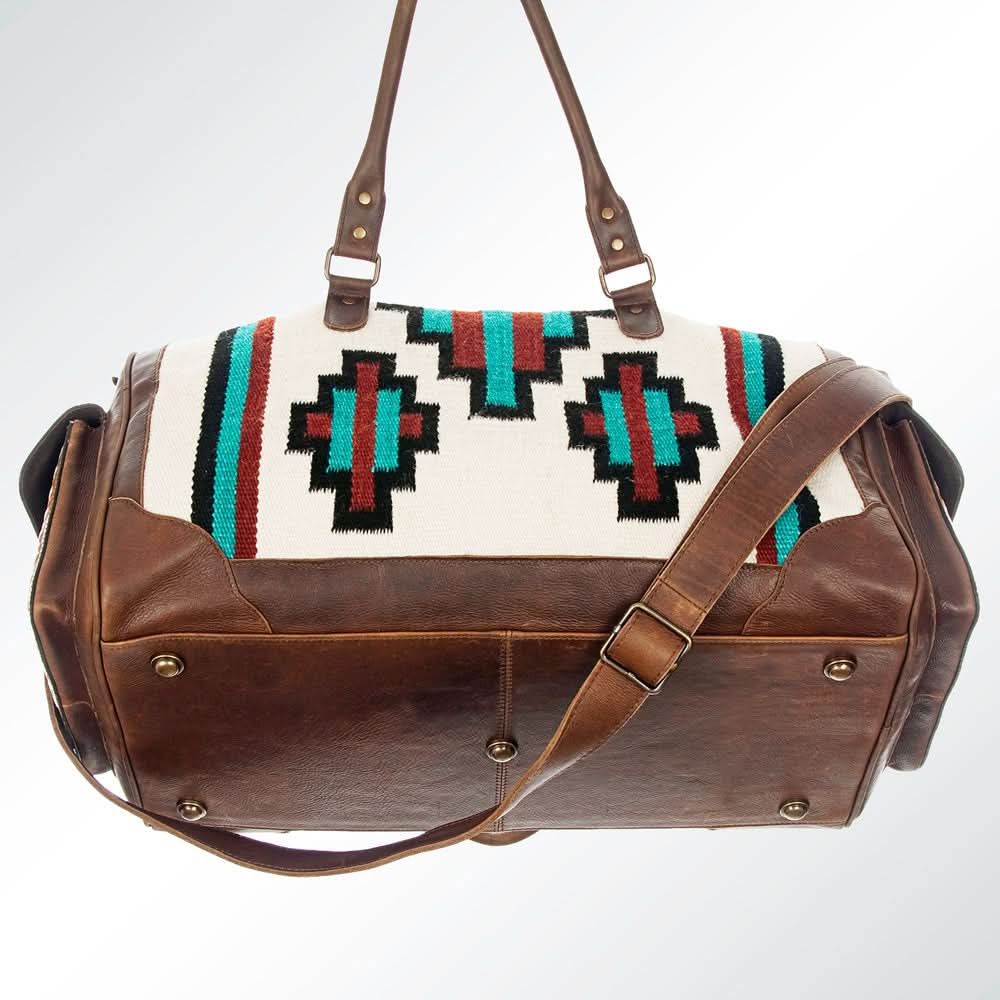 American Darling Duffel Saddle Blanket Genuine Leather Women Bag Western Handbag Purse