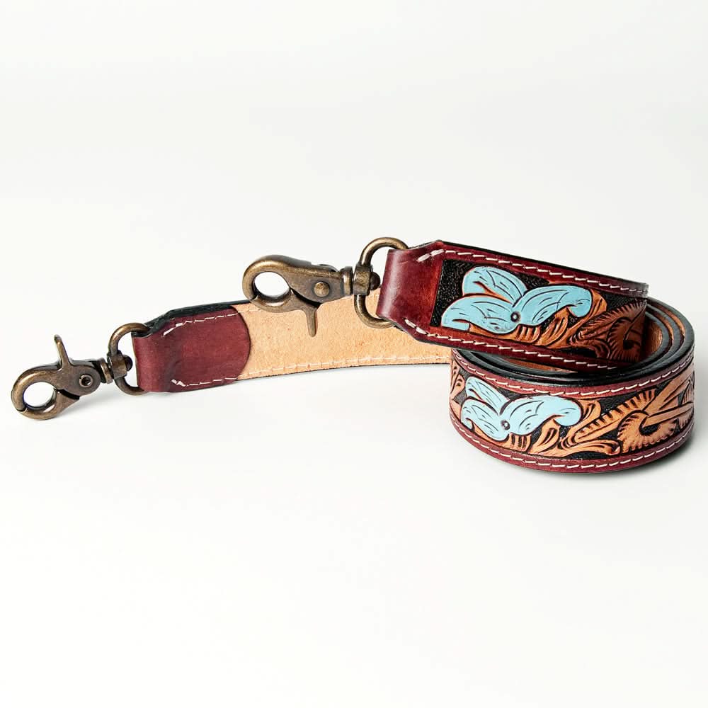 American Darling ADSTF141 Hand Tooled Genuine Leather Crossbody Handle Strap For Bags