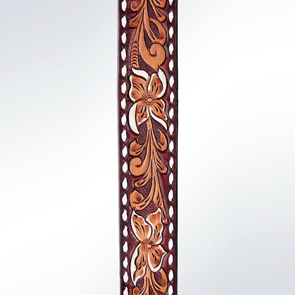 American Darling ADSTF157 Hand Tooled Genuine Leather Crossbody Handle Strap For Bags