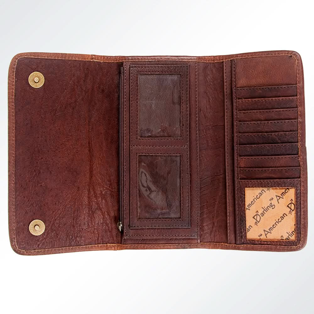 American Darling ADBG645 Wallet Saddle Blanket Genuine Leather Women Bag Western Handbag Purse