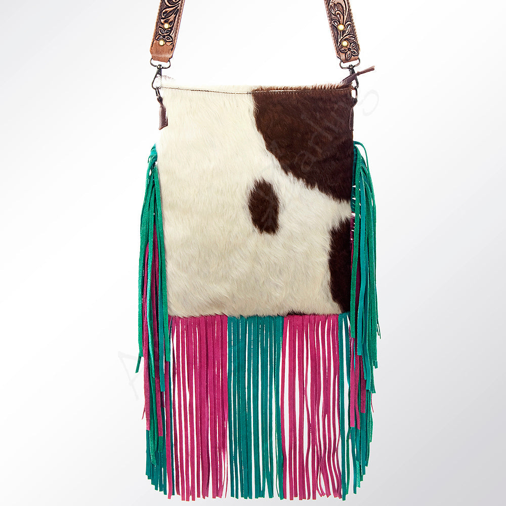 American Darling ADBG731 Large Crossbody Hair-On Genuine Leather Women Bag Western Handbag Purse