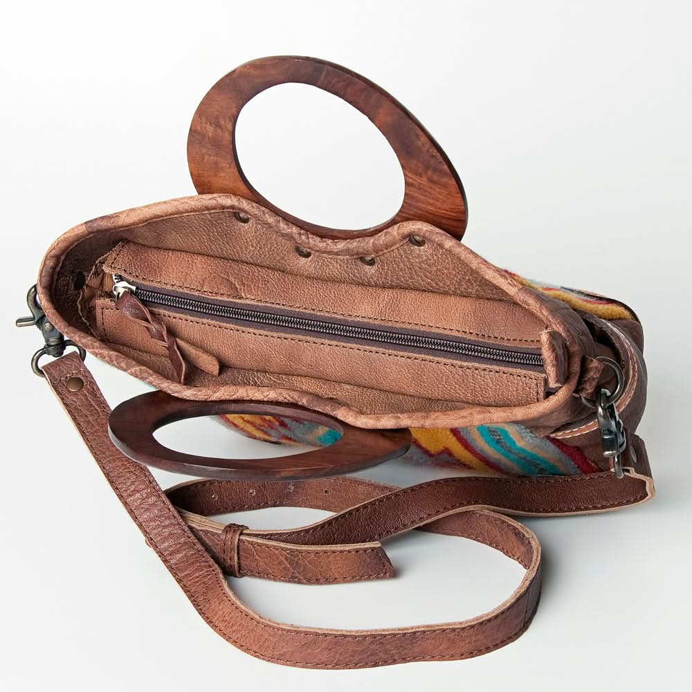 American Darling ADBG616B Tote Saddle Blanket Genuine Leather Women Bag Western Handbag Purse