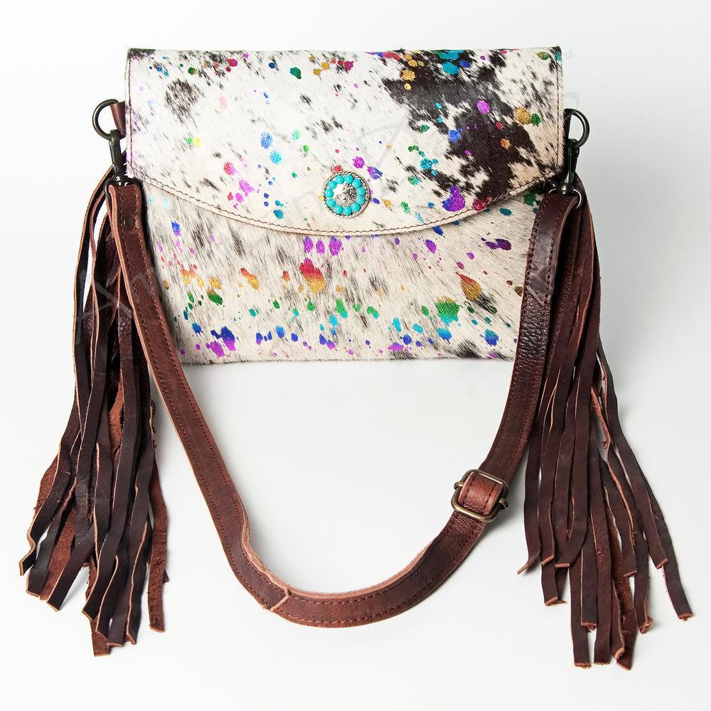 American Darling ADBGZ321 Crossbody Hair-On Genuine Leather Women Bag Western Handbag Purse