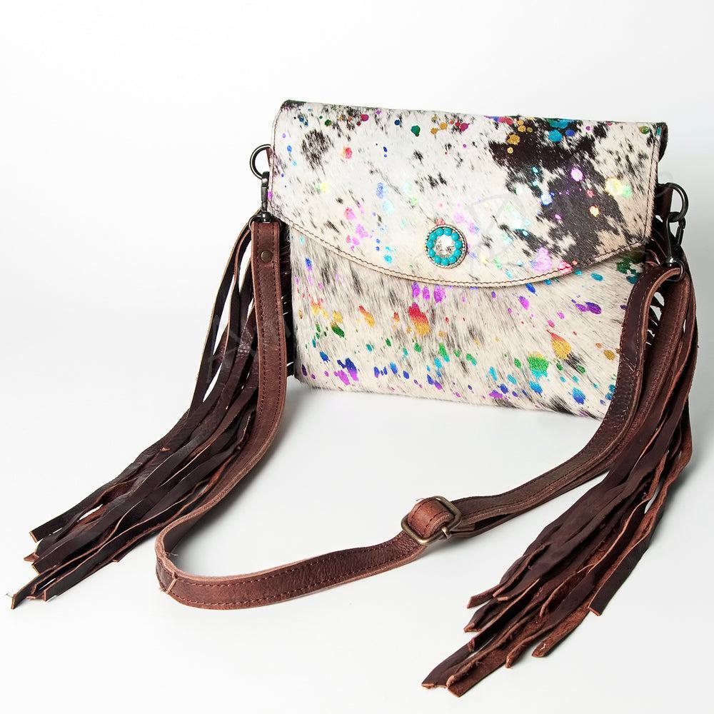 American Darling ADBGZ321 Crossbody Hair-On Genuine Leather Women Bag Western Handbag Purse