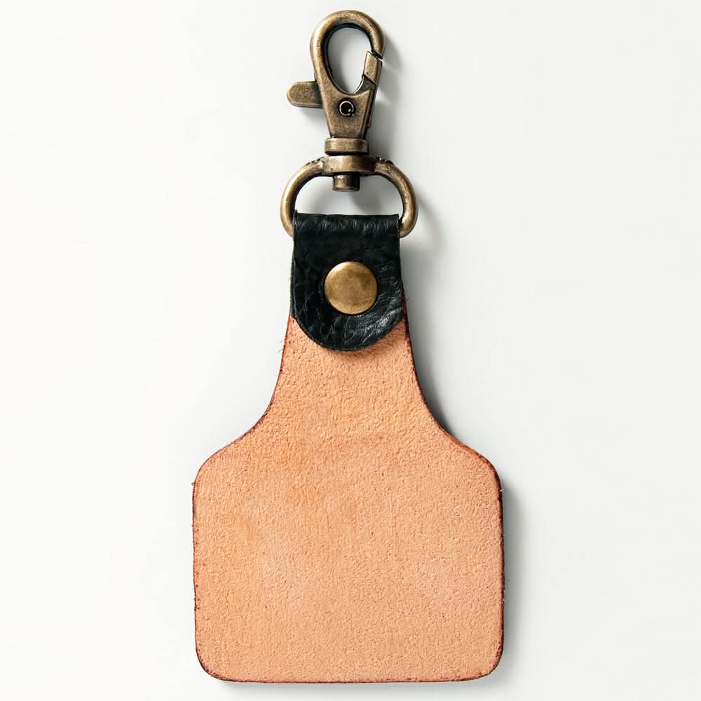 American Darling ADKR169 Hand Tooled Carved Genuine Leather Keyring