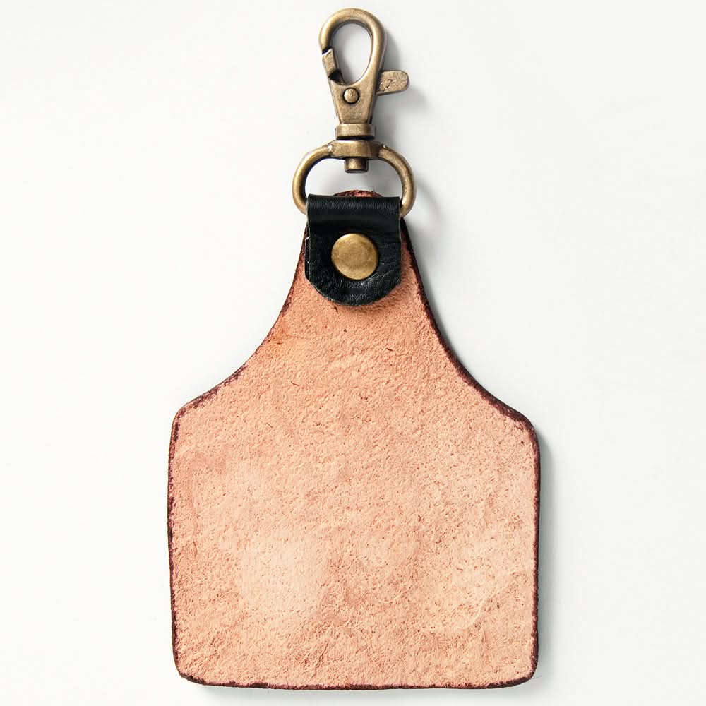 American Darling ADKR170 Hand Tooled Carved Genuine Leather Keyring