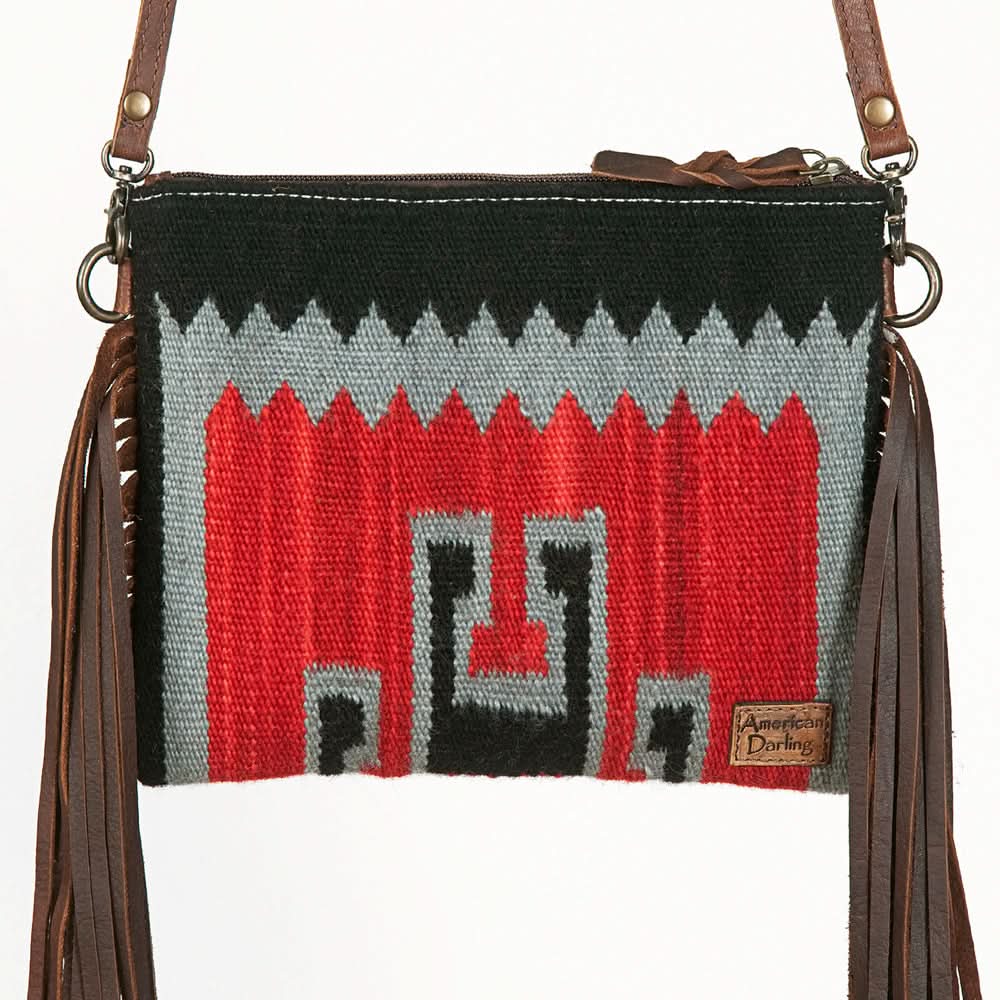 American Darling Saddle Blanket Genuine Leather Women Bag Western Handbag Purse